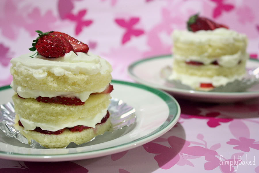 Raw Strawberry Short Cake with whipped creme