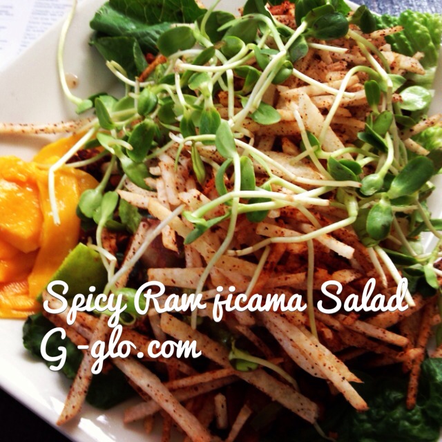 Spicy Raw Jicama Salad